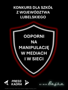 Plakat: Konkurs "Odporni na manipulację w mediach i w sieci"